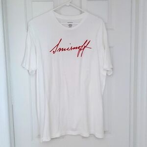 Smirnoff XL Men's Cotton White Tee Shirt